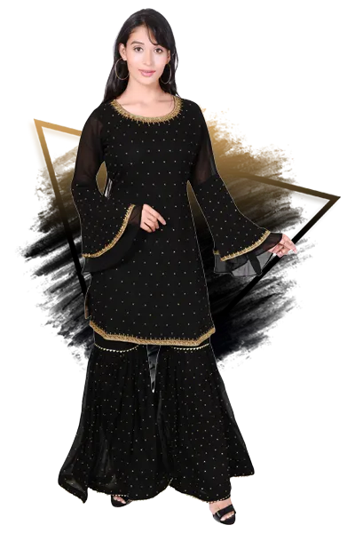 Shop Stylish & Latest Designer Sharara Suits For Women Online From Leading  Designers