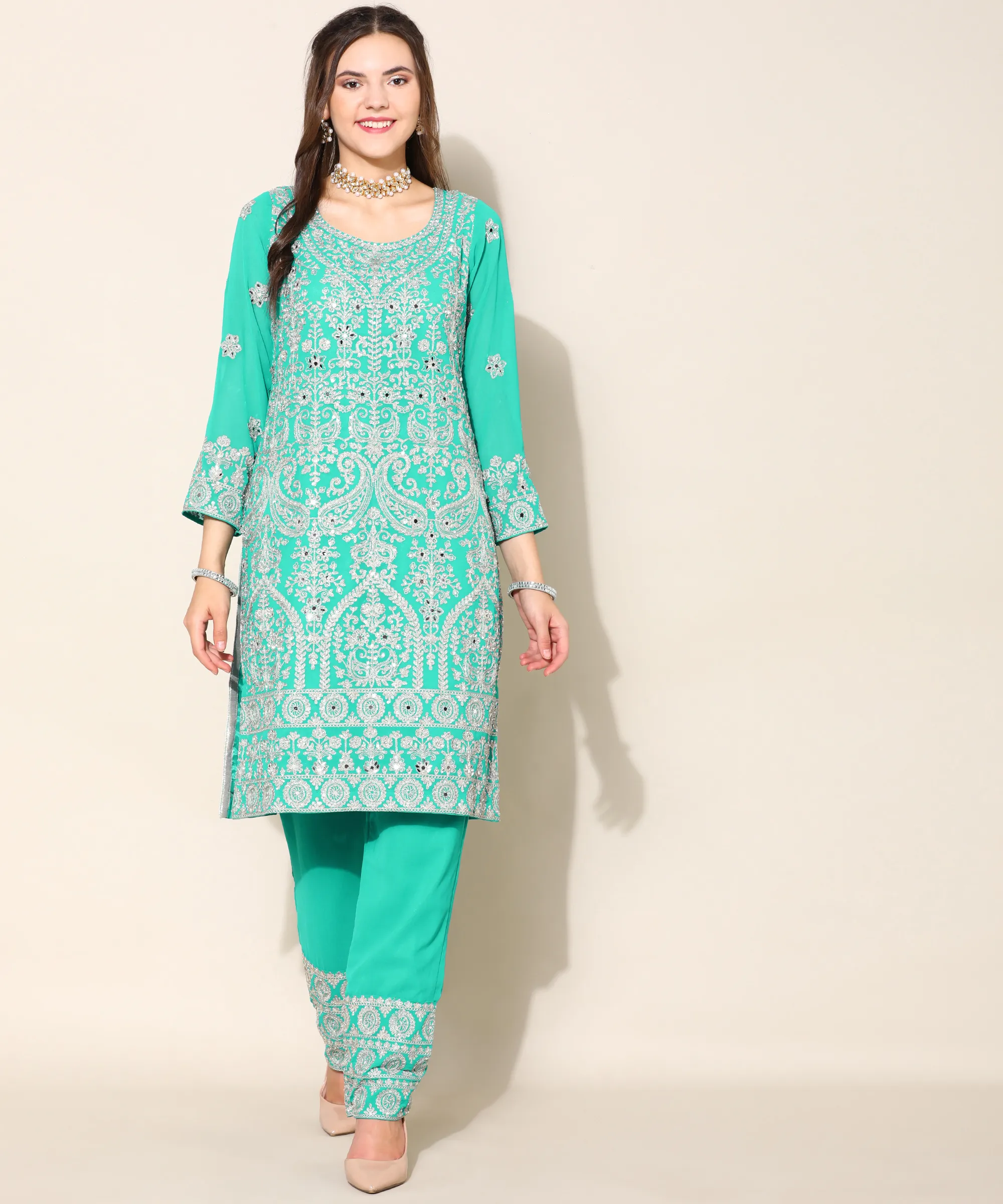 Ankle Length Pant Kurti Designs