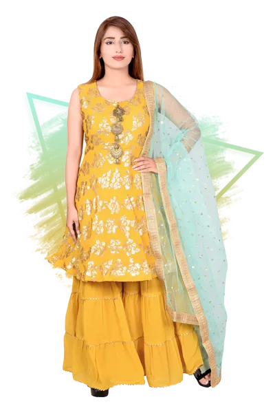 Pakistani Suits for Women | Floral Embroidered Pakistani Suit