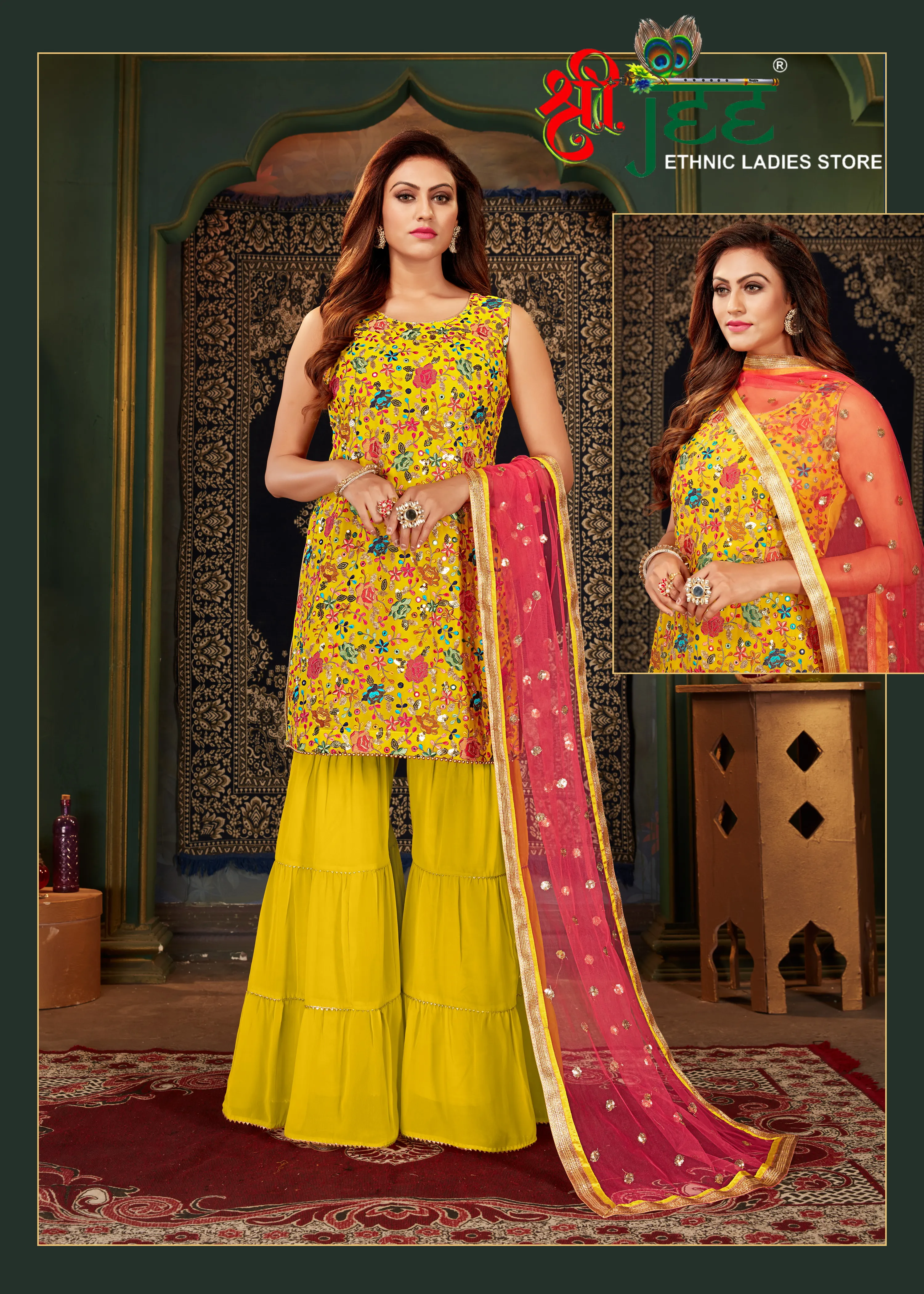 Buy Designer Anarkali Plazo Dresses Online, Plazo Salwar Suits – Lady India